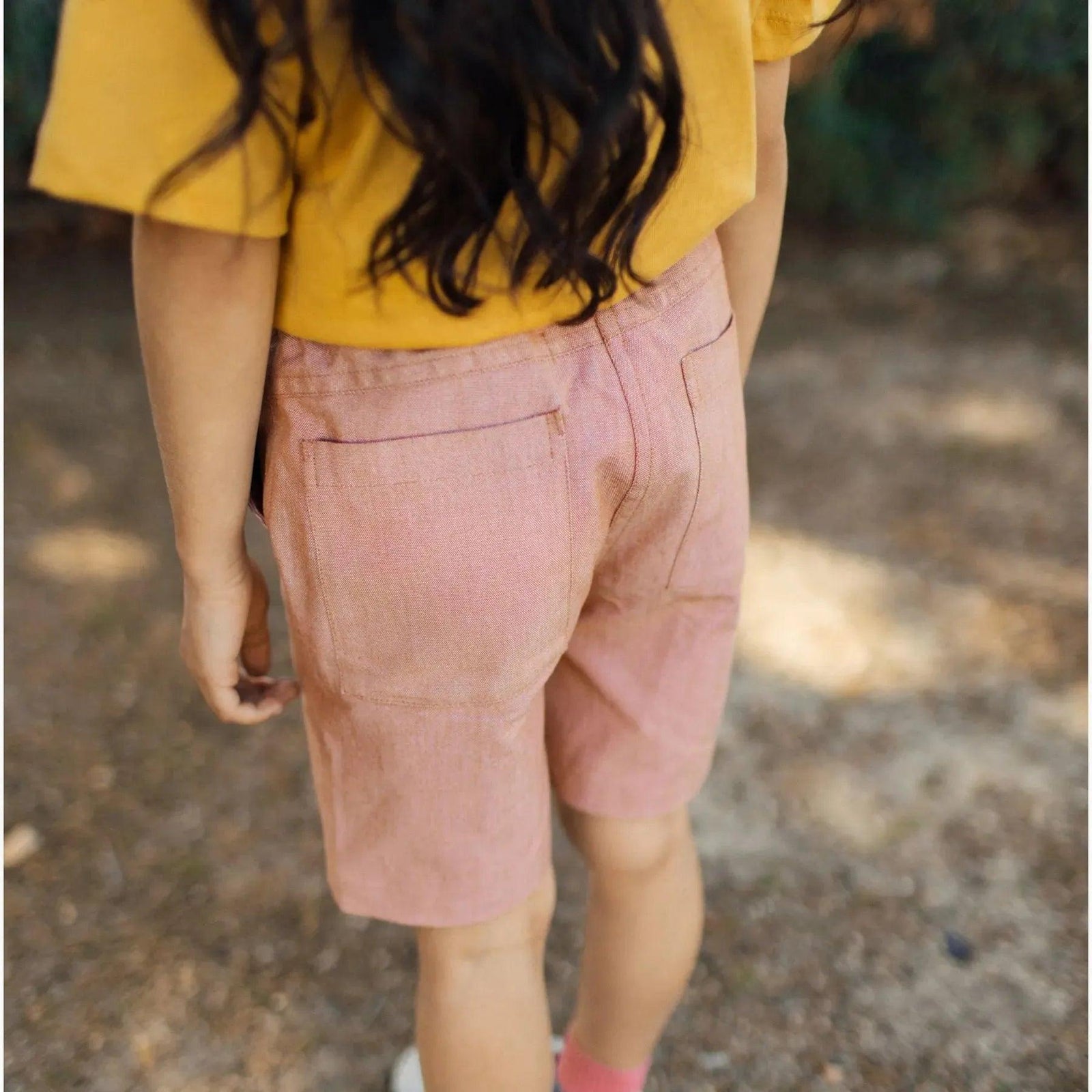Jules Shorts - Orange Chambray - Jackalo