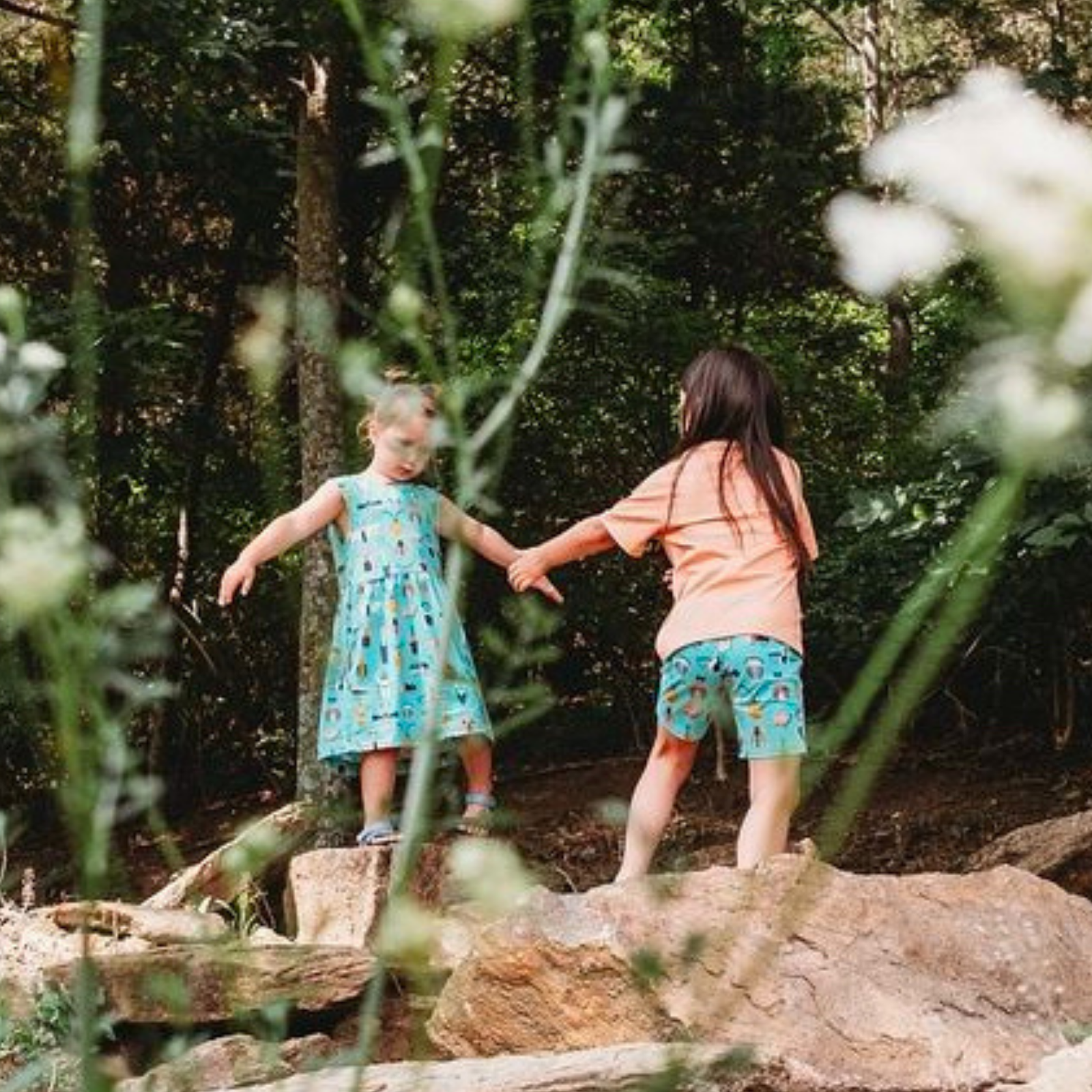 Organic Cotton Beetle Mania Print Dress with Pockets