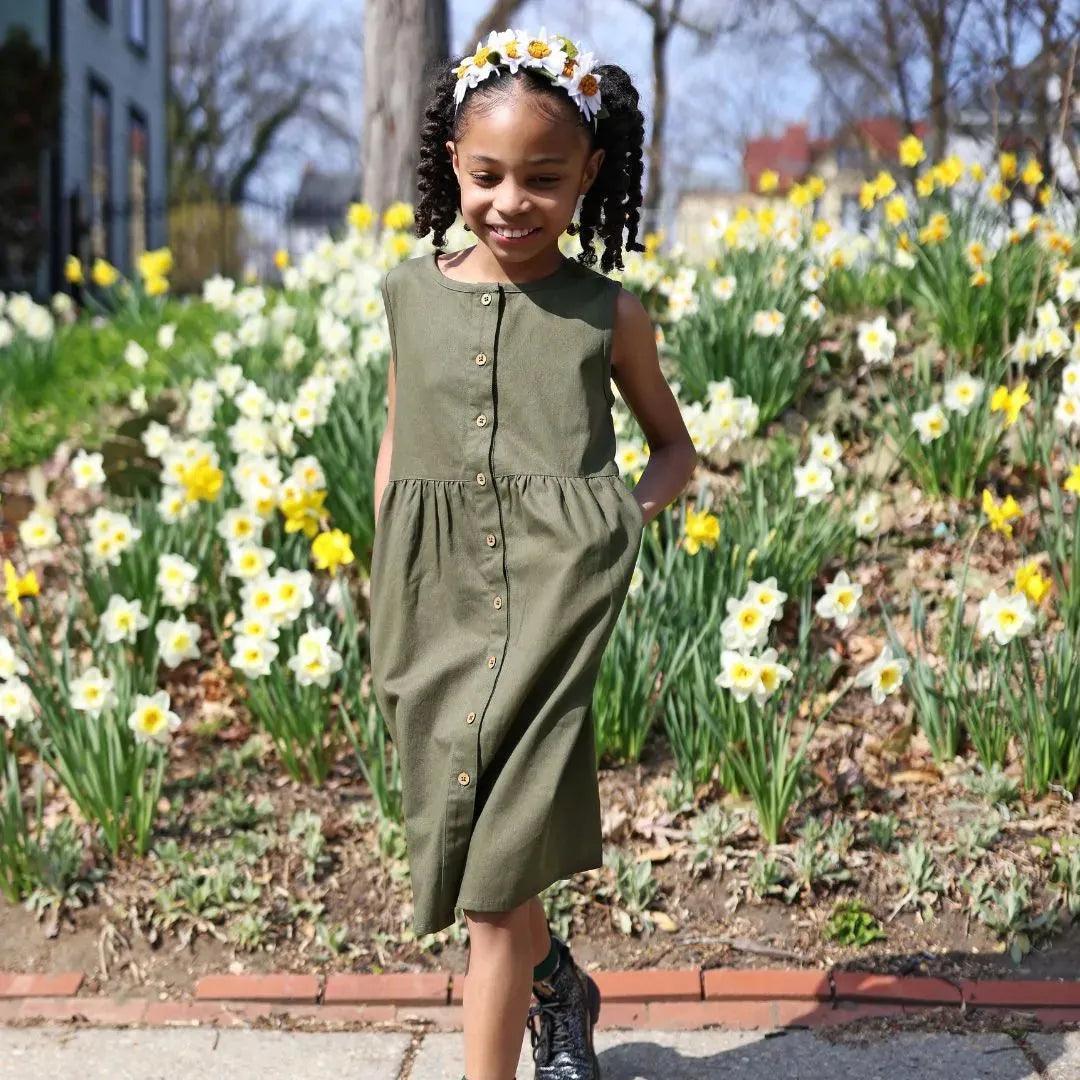 Jo Dress - Dark Olive - Sample - Sizes 4, 8 - Jackalo