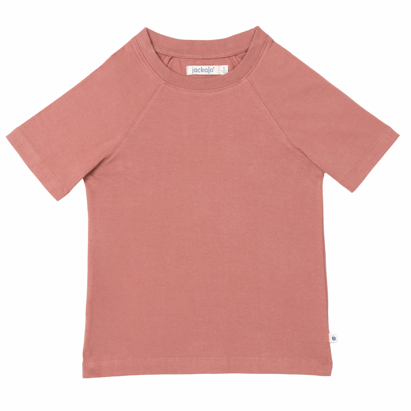 Organic Raglan Frankie T-Shirt - Rose - Jackalo