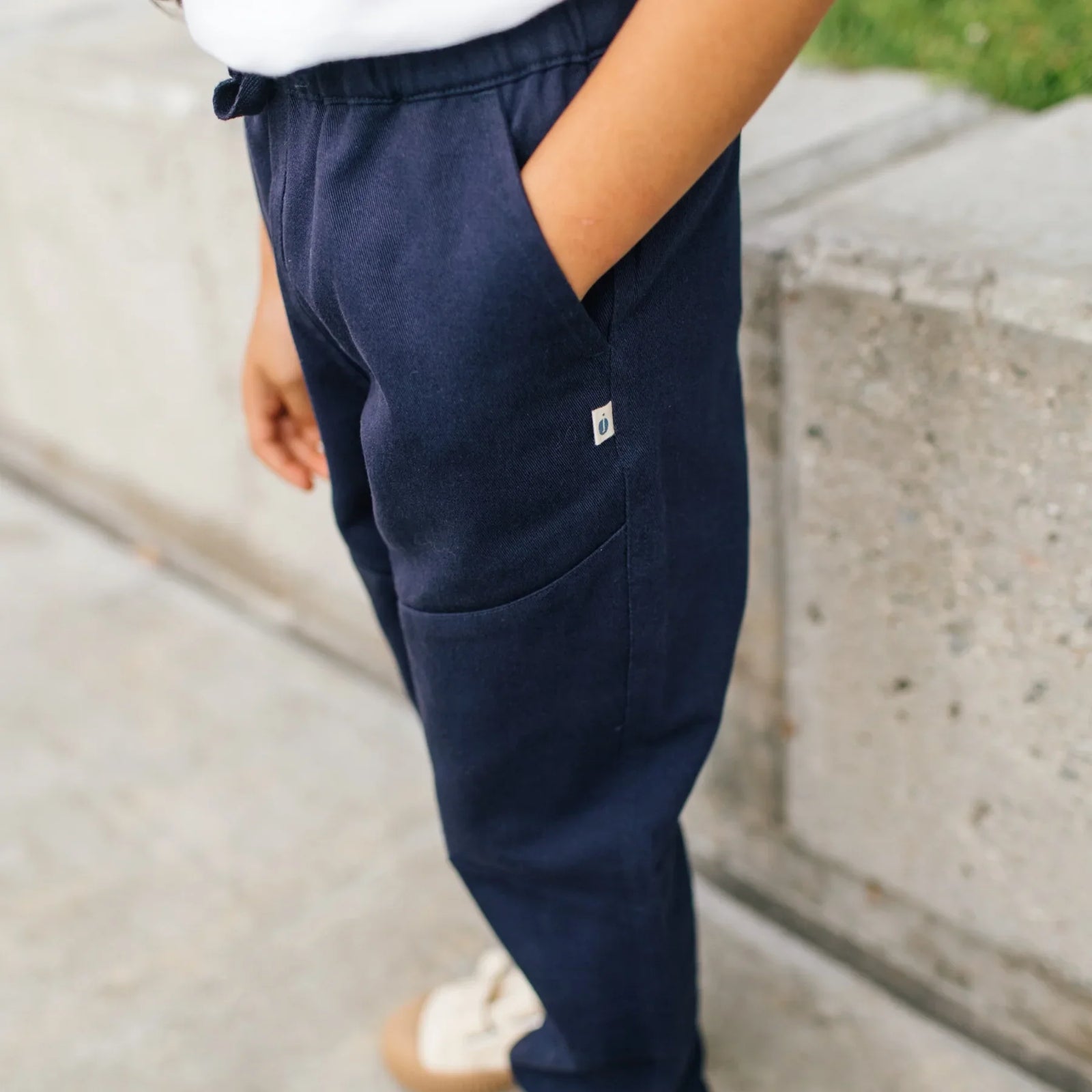Kai organic reinforced sweatpant - Navy - Jackalo