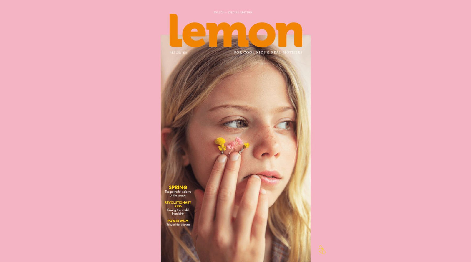 young girl in a lemon magazine cover