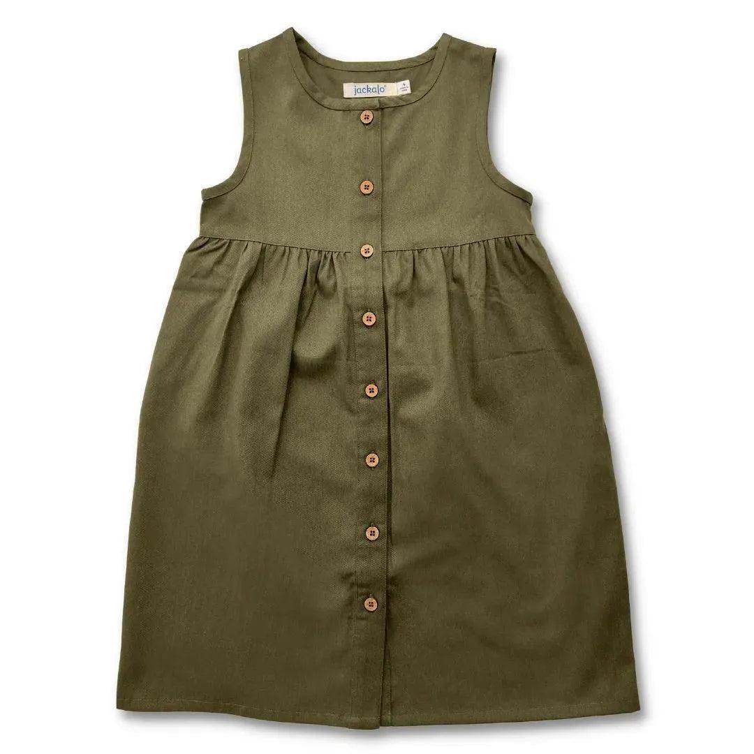 Jo Dress - Dark Olive - Sample - Sizes 4, 8 - Jackalo
