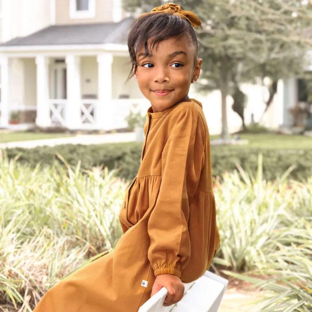 Long-Sleeved Jo Dress - Acorn - Sample Size 12 - Jackalo
