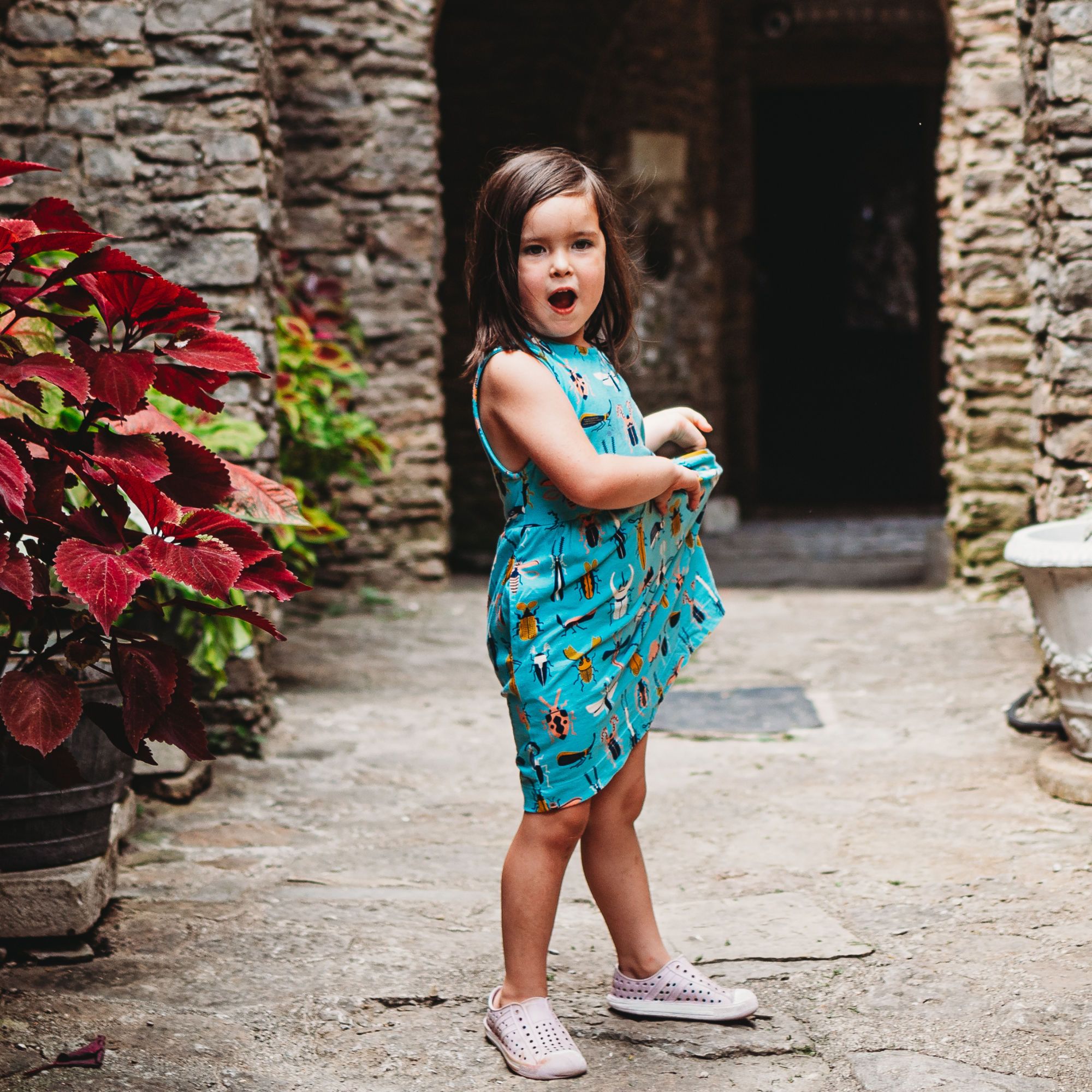 Organic cotton kids Dress | Bug Print