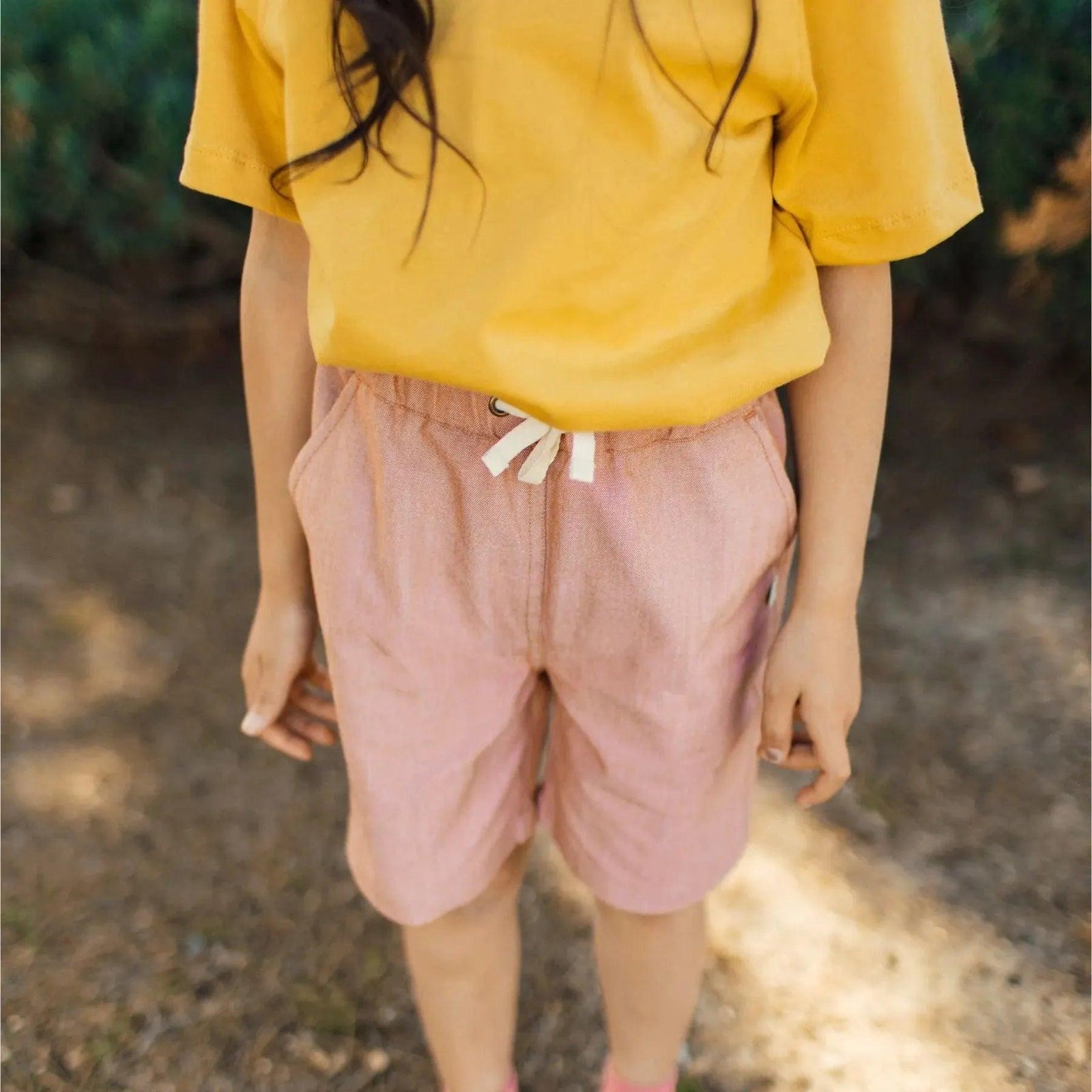 Jules Shorts - Orange Chambray - Jackalo
