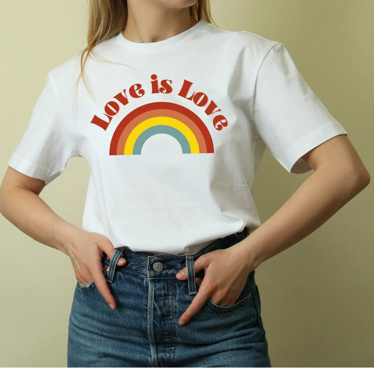 Adult Love and Pride Organic T-shirt