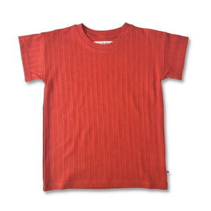 Persimmon Ribbed Brooklyn T-shirt - Jackalo