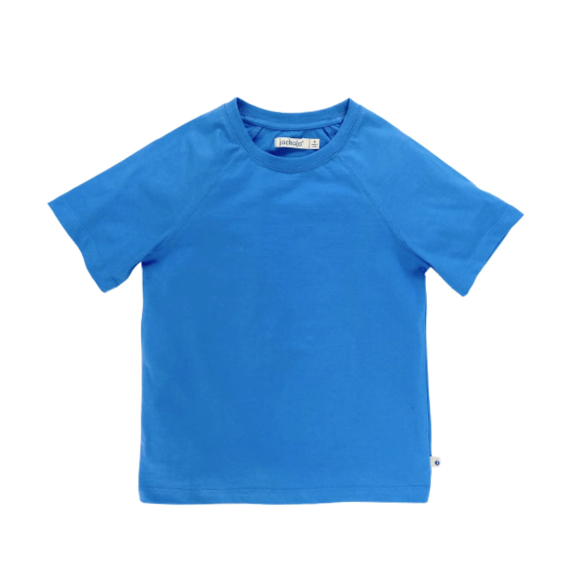 Blue organic cotton raglan t-shirt by Jackalo