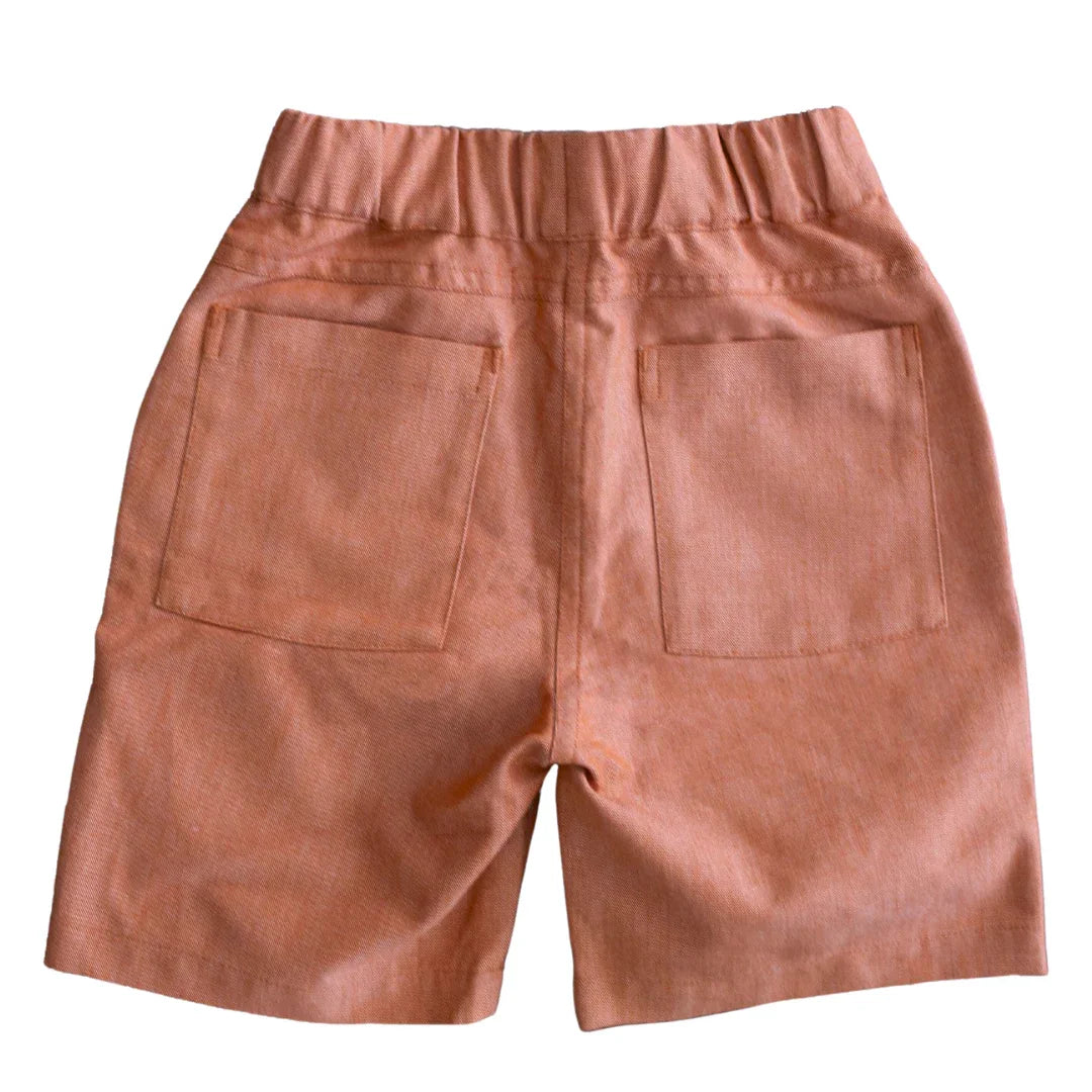 Jules Shorts - Orange Chambray - Jackalo