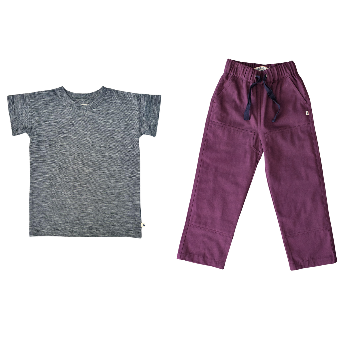 Brooklyn T-Shirt in Navy &amp; Jules in Plum Set