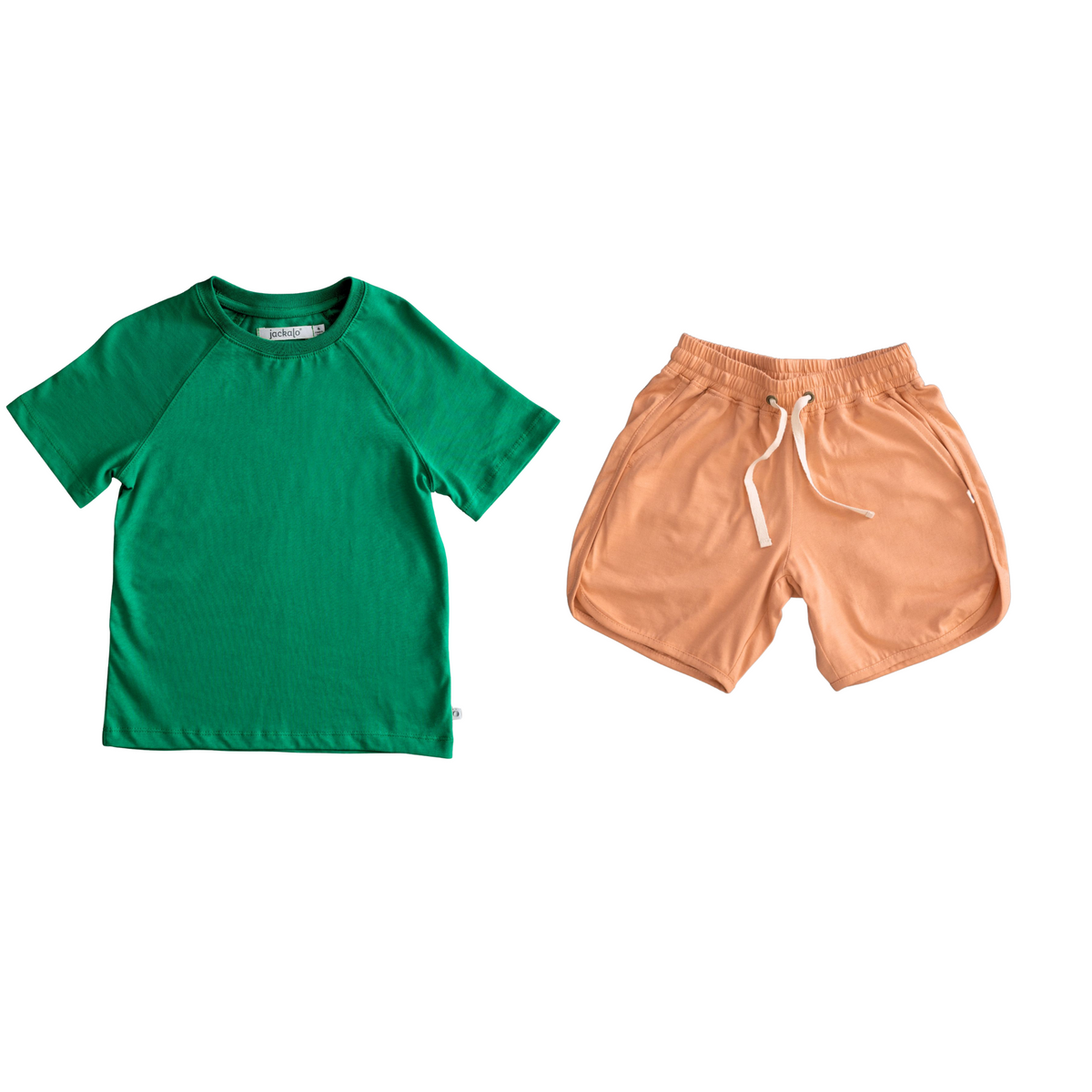 Frankie T-shirt &amp; Ollie Short Set in Parakeet &amp; Sherbet