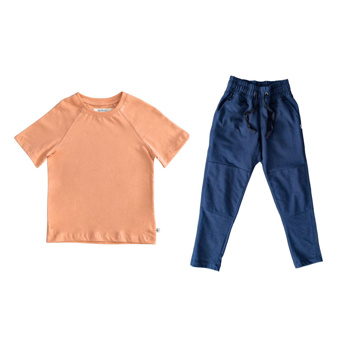 Frankie T-shirt &amp; Kai Pant Set in Sherbet &amp; Navy