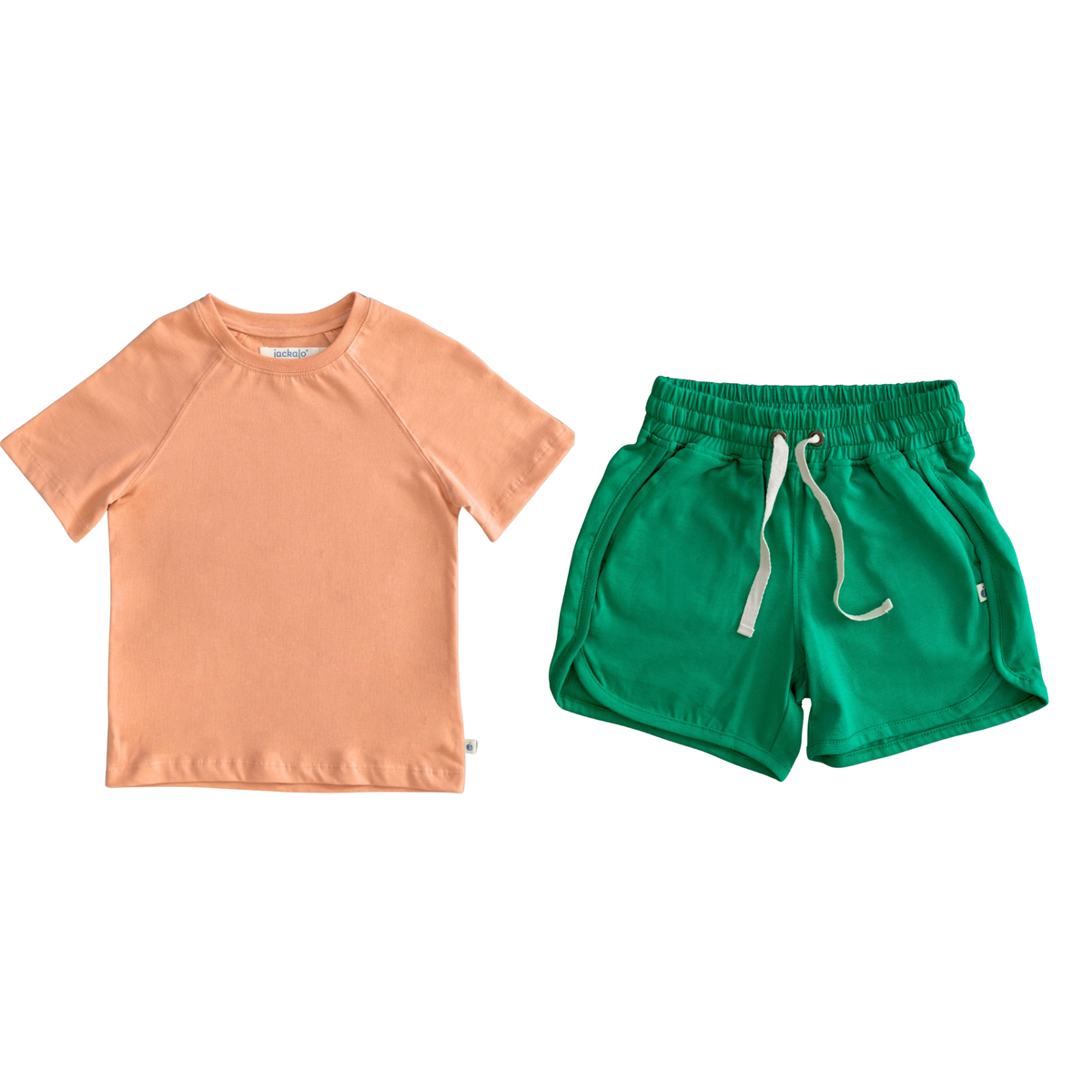 Frankie T-shirt &amp; Ollie Short Set in Sherbet &amp; Parakeet