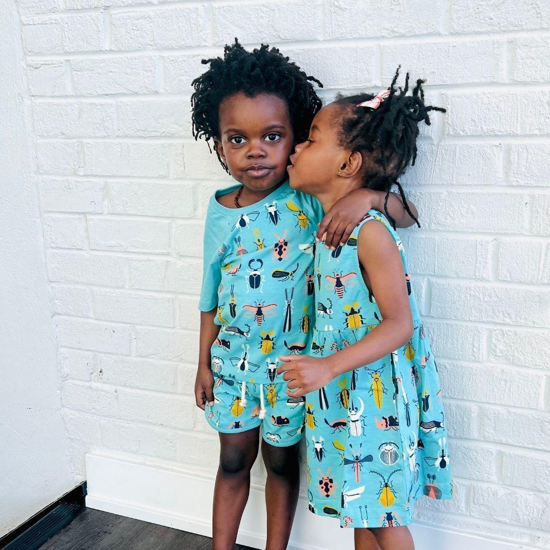 Organic cotton kids dress | Bug Print