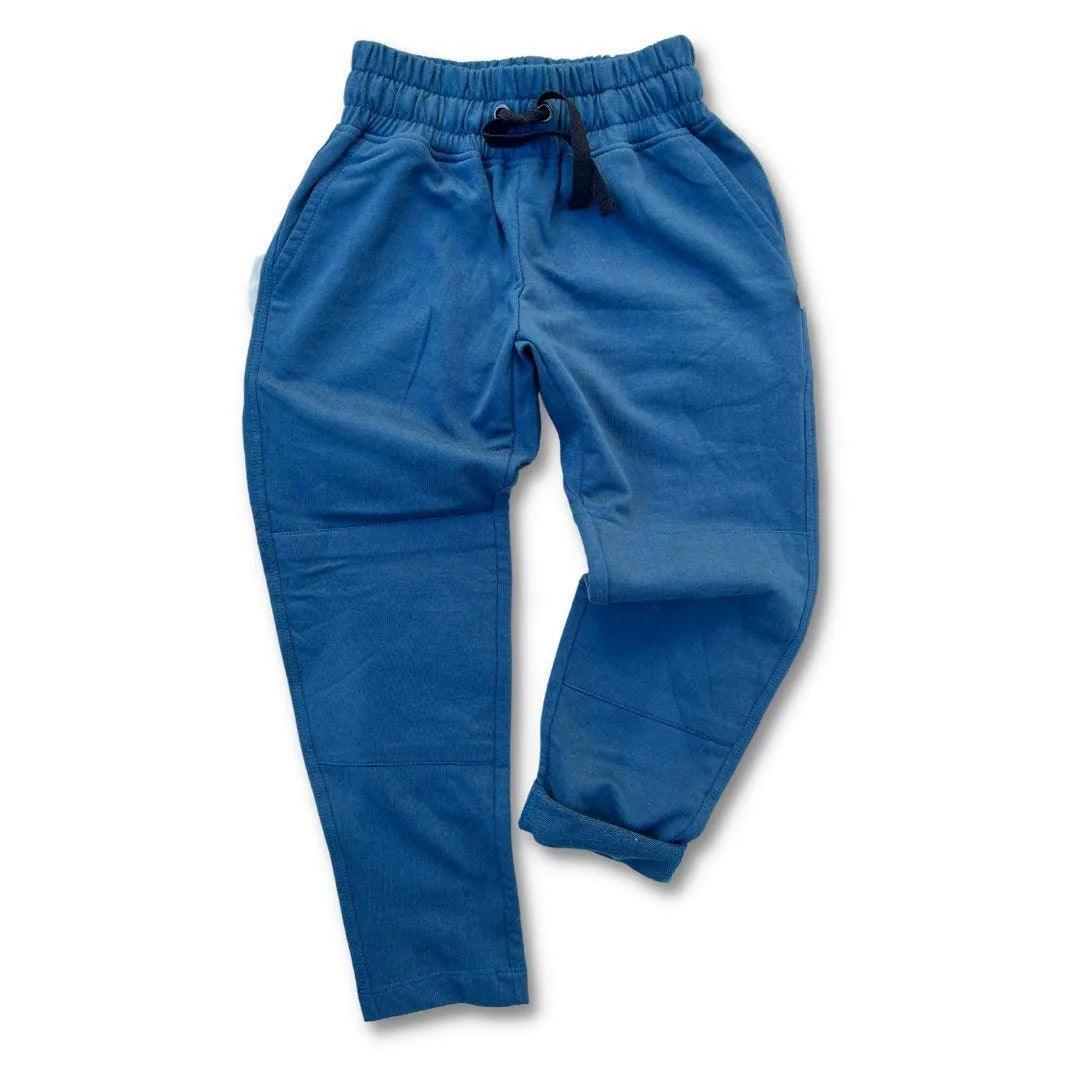 Blue sweatpants front view